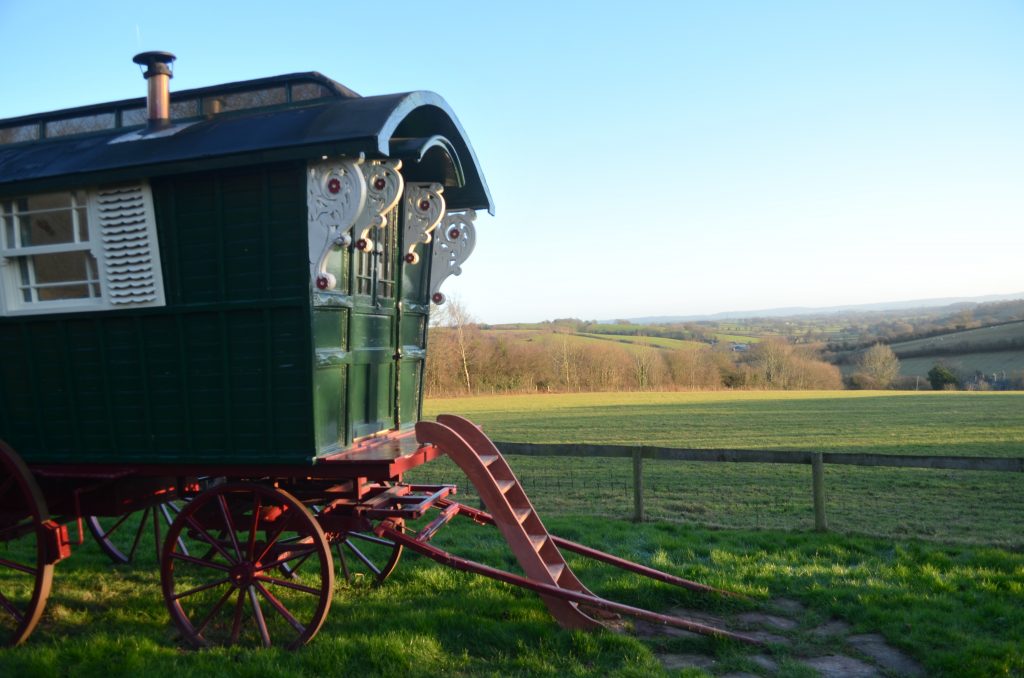 A little caravan you can stay in on the farm