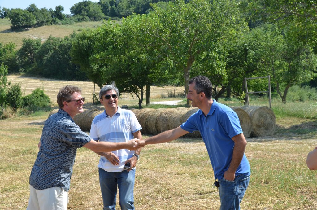 Charles Redfern with pasta suppliers