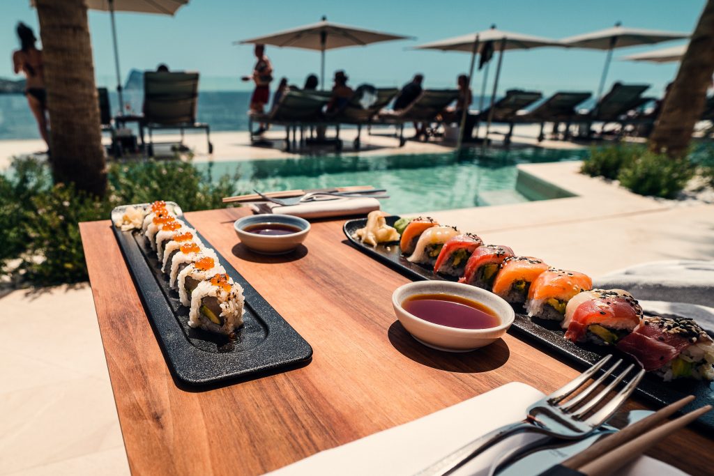 Unsustainable Sushi by Pool