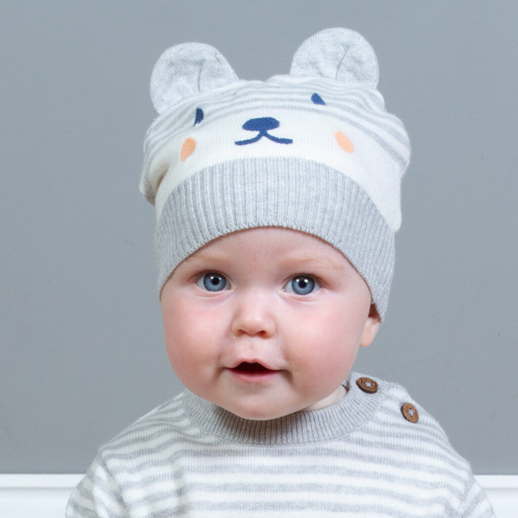 My Little Green Wardrobe squirrel hat and mittens for newborns