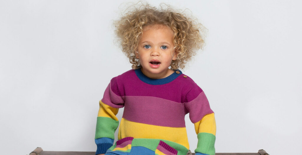 Sustainable gifts for children | My Little Green Wardrobe rainbow knit dress