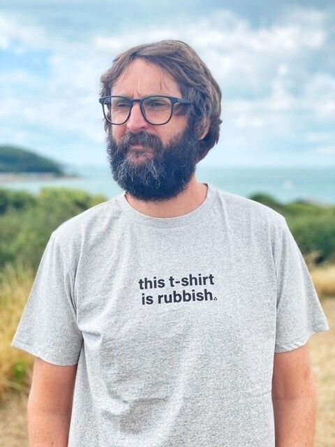 Joe Wilkinson wearing a Remill tshirt