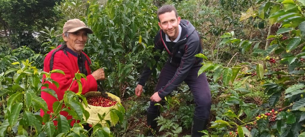 Cafedirect Coffee buyer with coffee farmer in Peru | building better business