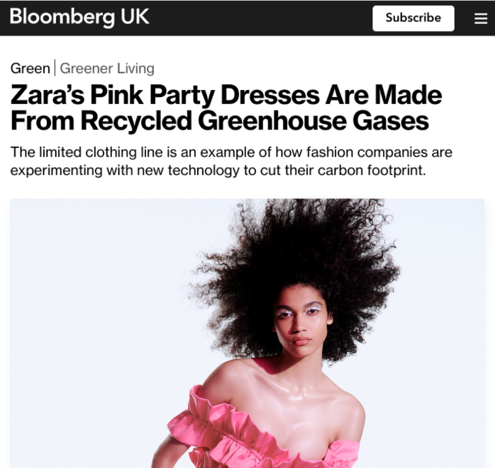 Bloomberg Zara article | Why greenwashing is bad