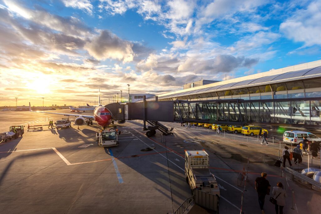 Grounded plane at Airport