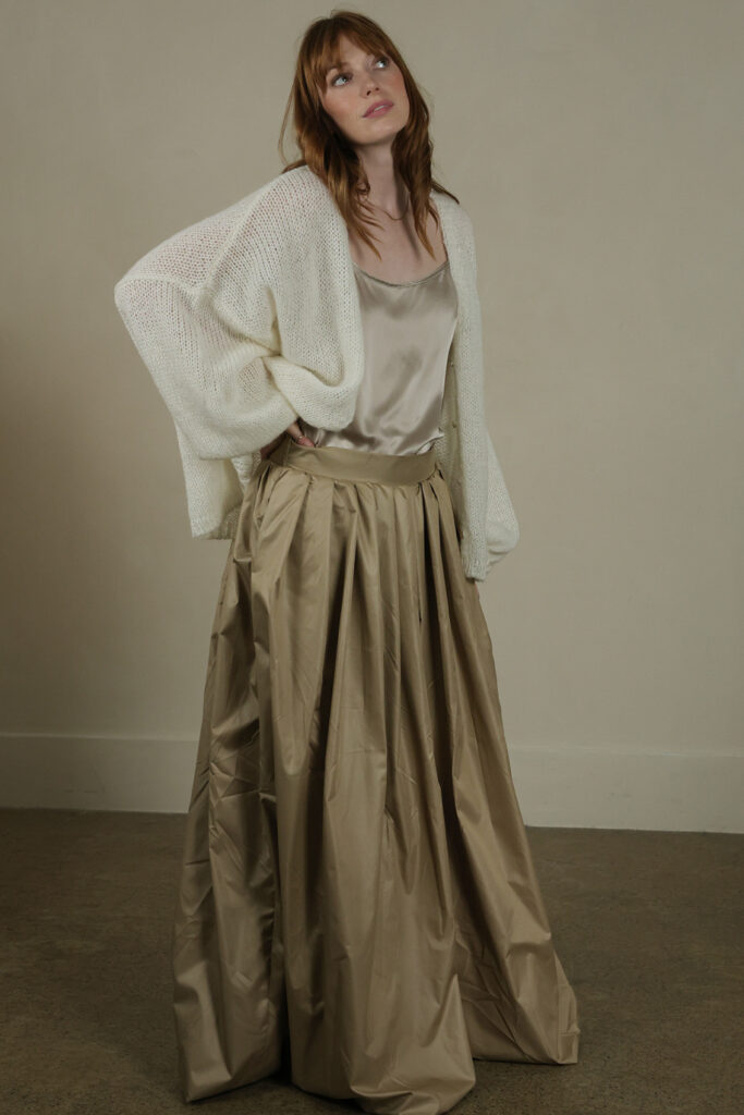 Lora Gene Mohair Knit Cream