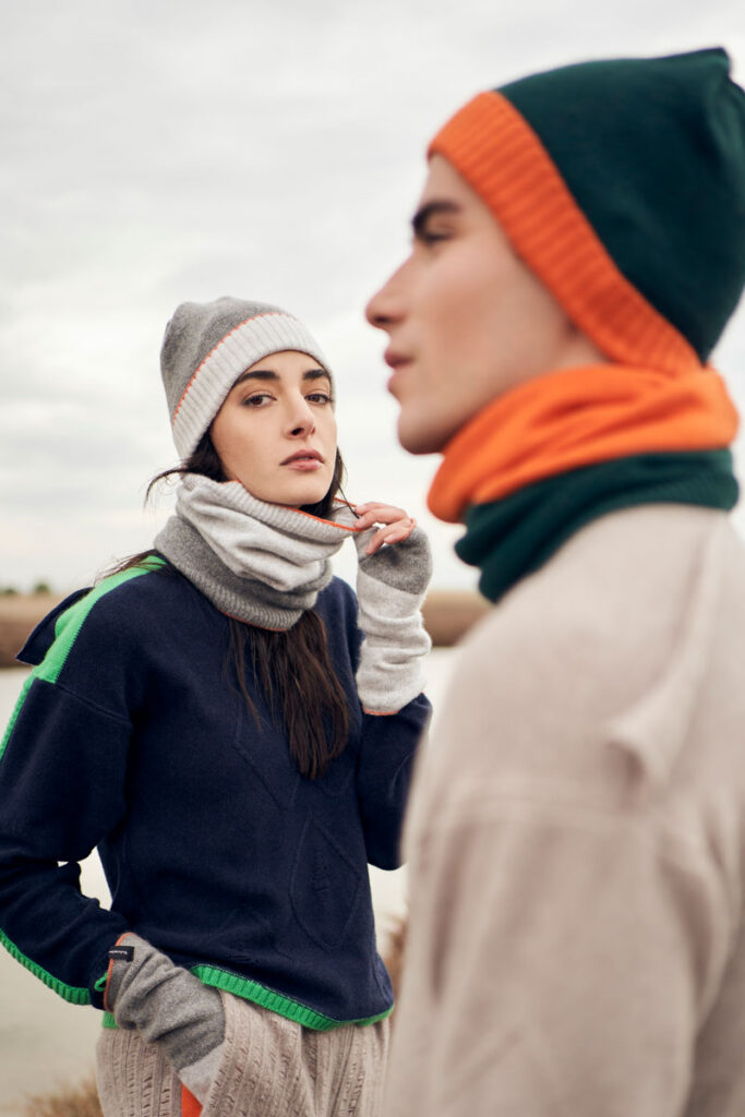 Valentina Karellas Tilney Snood Grey Both