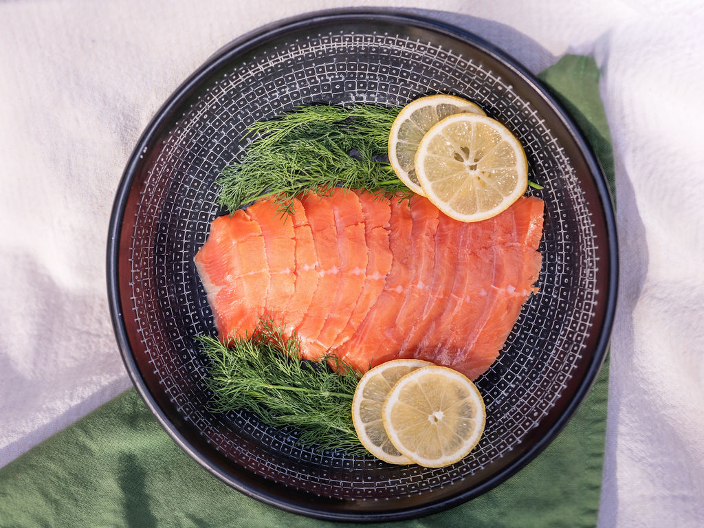 Sole of Discretion Wild Smoked Salmon on a plate