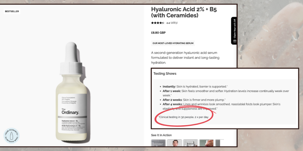 Image of The Ordinary's Hyaluronic Acid 2% + B5 (with Ceramides) 
