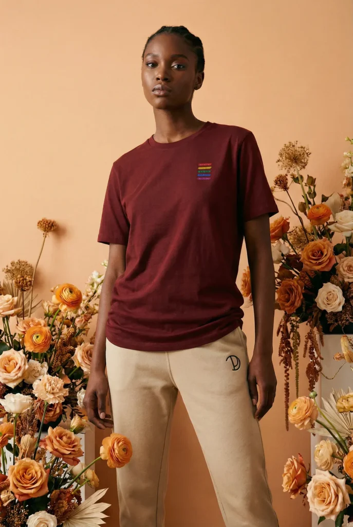 Pitod Burgundy Rainbow T-Shirt