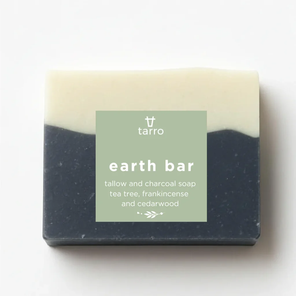 Tarro Skincare Tallow Soap Clay and Charcoal